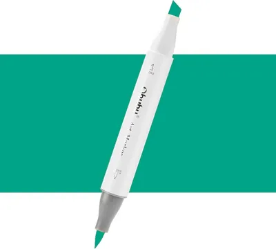 Obrázok produktu pre OHUHU obojstranný alkoholový popisovač Brush & Chisel, G490 Viridian