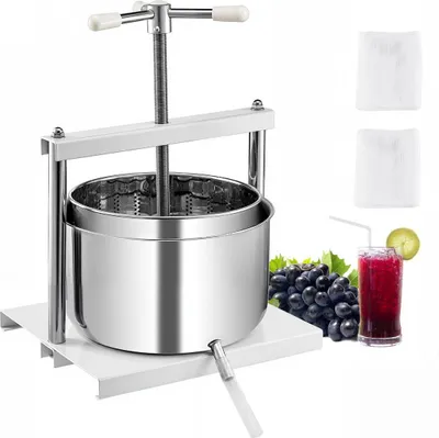 Obrázek produktu pro Fruit Wine Press Manual Press for Wine Making 3.17 Gal/12L Stainless Steel