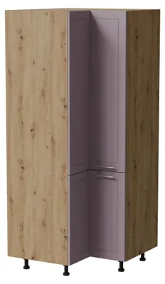 Produktbild von Eckvorratsschrank BARI 90x90cm lackiert Farbe & Ausführung wählbar BA-D24N/207,RAL 4009 pastellviolett matt,Eiche Artisan