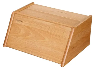 Produktbild von Brotkasten Montana, Brotkorb mit Klappdeckel, Buche 40 x 30 x 18 cm