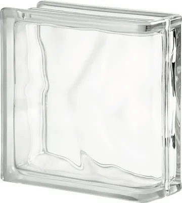 Produktbild von Glasbaustein Wolke Endstein weiß 19 cm x 19 cm x 8 cm