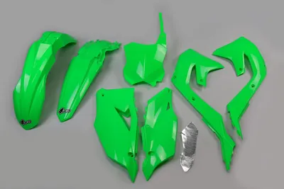 Produktbild von Ufo Kunststoffsatz Für Kawasaki Kxf 250 '21-24, Kxf 450 '19-23 Fluo Grün (Ka227Aflu)