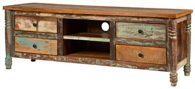 Immagine prodotto di MASSIVMOEBEL24 | Mobile Tv in legno di legno riciclato 160x50x55 laccato multicolore FABlE #33