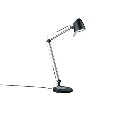 Immagine prodotto di Trio Leuchten - Lampada da tavolo moderna I lampada da tavolo I lampada I lampada acciaio I argento I nichel opaco con nero incl. LED - funzione Marie touch I soggiorno I camera da letto - metallo allungato - I (non sostituibile) LED