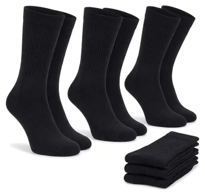 Produktbild von Black Snake Diabetikersocken ohne Gummi Damen Herren 6 Paar - 35-38 - Schwarz, KI-generiertes Bild