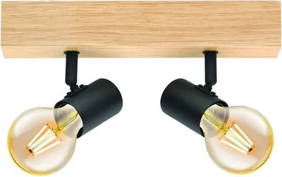 Imagen del producto de EGLO TOWNSHEND 3, Lámpara de techo, casquillo E27, 2 bombillas, 60 W, 220 - 240 V, color , detalles en marrón