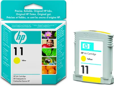 Produktbild von HP 11 Gelb Original Druckerpatrone, Standardertrag, Gelb, Tinte auf Farbstoffbasis, 28 ml, 1 Stück(e), 2550 Seiten