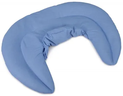 Produktbild von Nackenhörnchen mit Stehkragen hellblau - Kirschkernkissen - Nackenkissen Wärmekissen - Ein sehr wohliger Nackenwärmer