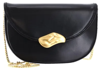 Produktbild von Ted Baker Leder Umhängetasche Ddalie Leather Statement Hardware Clutch Black schwarz