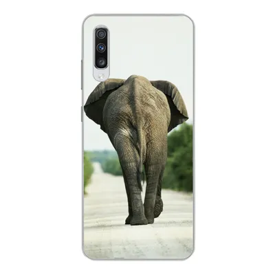 Produktbild von MuchoWow® Handyhülle Schutzhülle Hülle für Samsung Galaxy A70 Elefant - Kröte - Tiere - Natur Silikon Softcase Handy Hülle - Schutzhaube