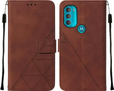 Obrázek produktu pro Flipové kožené pouzdro pro Motorola Moto G71 5G peněženkový design pouzdro s embosováním, držákem karet a stojánkem Hnědý