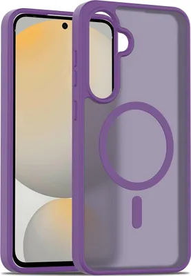 Produktbild von Magnetisch Hülle für Samsung Galaxy S24 FE, Kompatibel mit MagSafe, Transluzente Matt Rückseite Stoßfeste Handyhülle Lila