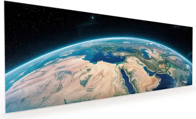 Produktbild von Küchenrückwand Spritzschutz Glas mit Motiv Erde aus dem All 40 x 40 cm