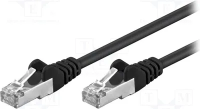 Produktbild von 1x 5e schwarz 2 68654 RJ45-Kabel PVC 0,5m