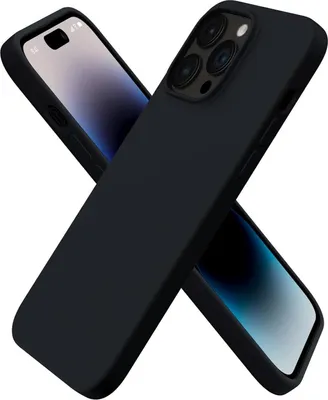 Produktbild von ORNARTO iPhone 14 Pro Max Hülle 6,7 Zoll 2022 Silikon Case Flüssig Schutz Mitternacht