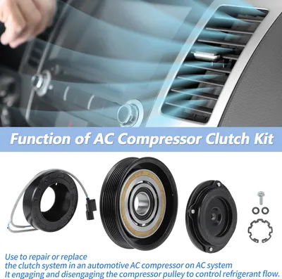 Produktbild von Klimaanlage AC Kompressor Kupplungssatz für Honda Accord 2008-2012 2.4L für Honda Crosstour 2012-2015 AC Kompressor Kupplungssatz Für 10SR15C Kompressor 38810R40A01/38900R40A01