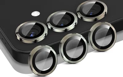 Produktbild von Kamera Linsenschutz Glas Set für Samsung Galaxy S25+ Schutzglas Camera Linse Panzerfolie 9H Titan Grau