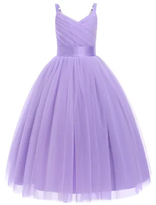 Produktbild von IDOPIP La Fille des Fleurs Prinzessin Langes Plissée Kleid Hochzeit Blumenmädche