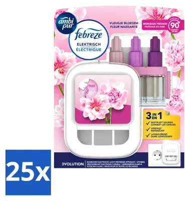 Immagine prodotto di 25 confezioni di Ambi Pur 3volution Starter Set - Fragranza "Tocco di fiori" - 20 ml - Confezione  - 25 pezzi