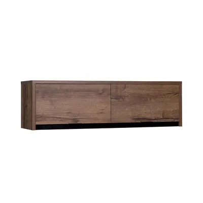 Produktbild von BEAUTYSOFA | Hängeschrank DEVON 120 cm, Wandschrank mit 2 Türen, Eiche Monastery und Schwarz Hochglanz