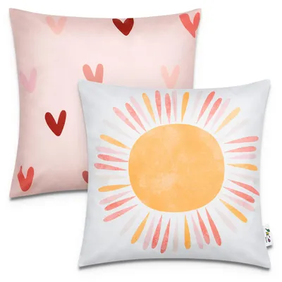 Produktbild von 2er Set Kissenbezug 45x45 Kissen Kissenhülle Couch Kinder verschiedene Motive