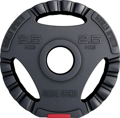 Produktbild von GORILLA SPORTS® Olympia Hantelscheiben - 2,5kg Gewichte, 50mm Bohrung, Tri-Grip, Kunststoff - Gewichtsscheiben, Olympiascheiben, Hantelscheiben-Set, Hanteln