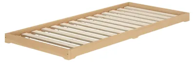 Produktbild von Niederflurbett Bettrahmen Studenten Futon Bodenbett 100x200 Buche Massivholz V-60.66-10Rollrost inkl.