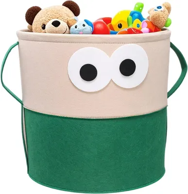 Produktbild von Aufbewahrungskorb für Spielzeug, faltbar, 35 x 35 cm, mit Griffen, für Kinderzimmer