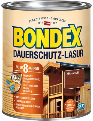 Produktbild von Bondex Dauerschutz Lasur 750 ml mahagoni