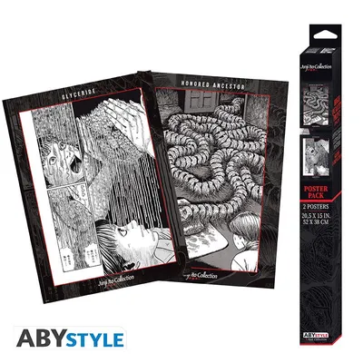 Zdjęcie produktu dla Zestaw plakatów Junji Ito: Plakaty Chibi - Dzieła sztuki (52 x 38 cm)