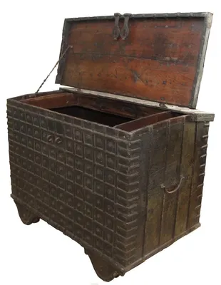 Immagine prodotto di Casa Padrino Cassapanca in legno massiccio in stile antico - L122 x L75 x H91 cm - Antico antico