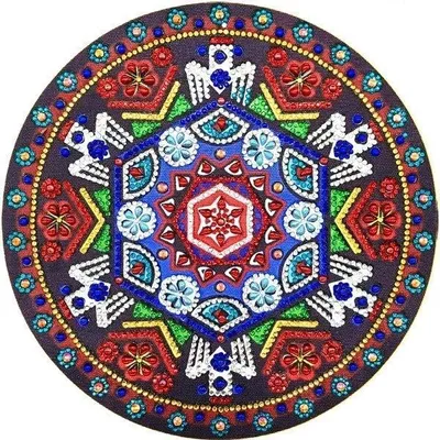 Produktbild von Diamantstickerei Geometrisches Mandala 30x30 cm