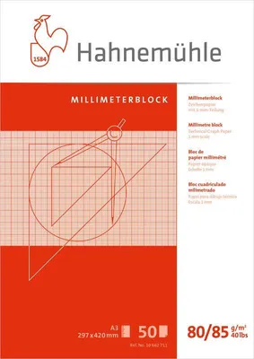 Produktbild von Hahnemühle Millimeterpapier-Block - A3