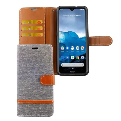 Zdjęcie produktu dla Etui na telefon komórkowy Nokia 6.2 Pokrowiec na kartę Portfel Szary