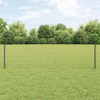 Image de Maison Exclusive - Clôture avec poteau Gris 0,6 x 25 m Acier et PVC