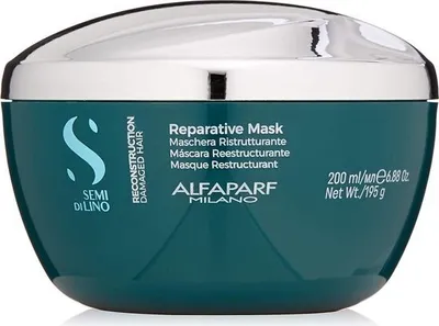 Produktbild von Alfaparf Milano Semi Di Lino Reconstruction Reparative Mask pflegende Haarmaske für trockenes und geschädigtes Haar 200 ml