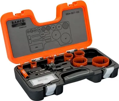 Produktbild von Bimetall-Lochsägen-Satz Sandflex 16-67 mm (11 Stk.) - BAHCO 3834-set-103