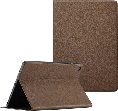 Image de Selencia Riva Bibliothèque pour Samsung Galaxy Tab A9 Plus - Marron Moka