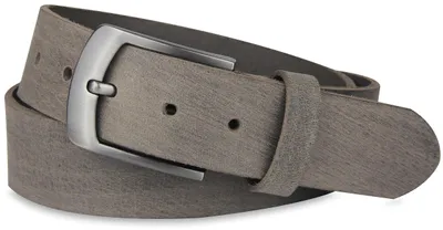 Produktbild von Ledergürtel aus echtem Büffelleder, GERMANY, Gürtel für Damen und Herren, 3,8 cm breit, Grau, Größe 120