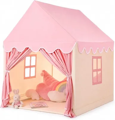Imagen del producto de Tienda de juegos para niños pequeños: Casa de juegos de princesas para niñas y niños. Tienda grande para usar en interiores y exteriores. Un juguete perfecto para los niños