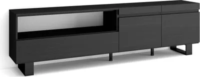 Produktbild von TV-Schrank, Lowboard, 200x35x57cm, Für TV-Geräte bis zu 80", Industriedesign, Schwarz