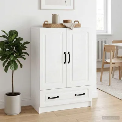 Produktbild von vidaXL Sideboard Hochglanz Weiß 66 x 34,5 x 92 cm Holzwerkstoff