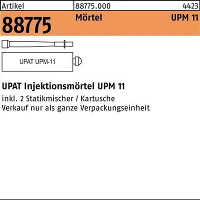 Image de Upat mortier d'injection UPM 11 360 (inh. 6 pièces)