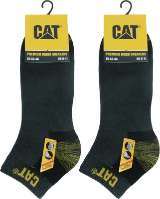 Immagine prodotto di Caterpillar 6 paia di calze premium / calze da lavoro / scarpe da ginnastica da lavoro doppia punta rinforzata tacco grigio43-46