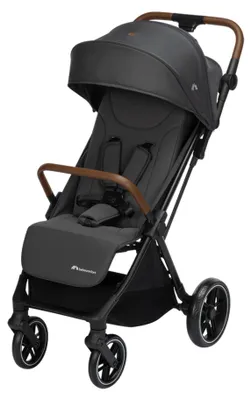 Zdjęcie produktu dla Bebeconfort Indra, wózek spacerowy, 0-4 lat (22 kg), Szybko składany wózek spacerowy, Zintegrowane zawieszenie, Małe składanie, Płaska pozycja rozkładania, Kompatybilny z fotelikiem samochodowym, Mineral Graphite