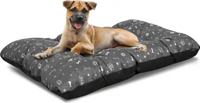 Immagine prodotto di Cuscino per cani PRESTIGE 100x70 cm impermeabile con ossa d'argento