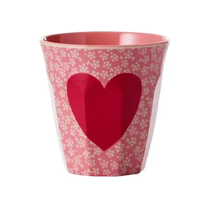 Produktbild von Rice Melamin Becher Medium - Herz Print