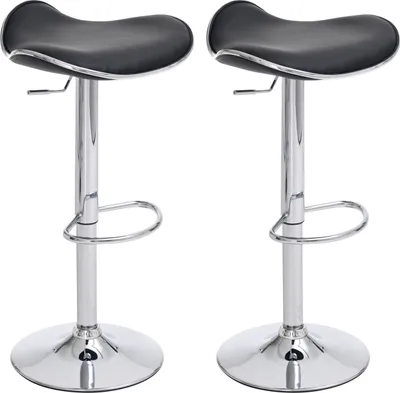 Produktbild von CLP 2er Set Barhocker Shanghai drehbar und höhenverstellbar schwarz