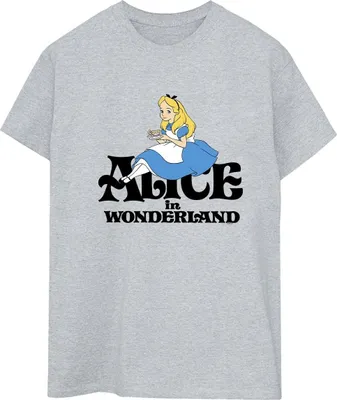 Produktbild von Disney - "Alice In Wonderland Tea Drinker" T-Shirt für Damen BI9023 (XXL) (Grau)