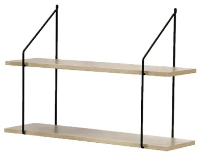 Image de CALICOSY - Étagère Murale 2 NiveauxReproduction Bois L60 cm